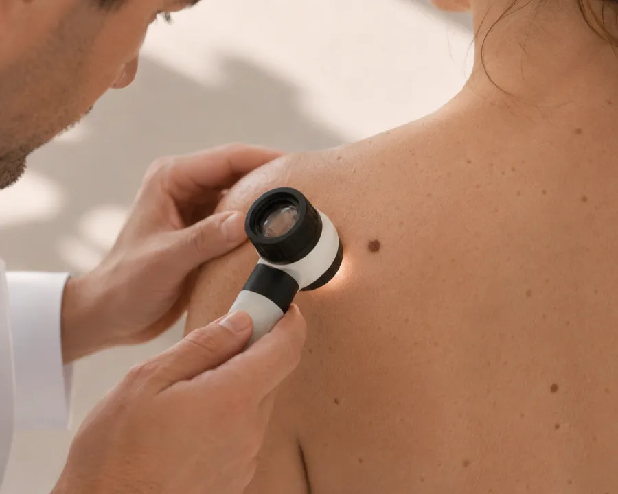Hautkrebsscreening in Rostock – Hautkrebsvorsorge mit dem Dermatoskop bei Dr. Dr. Ole Jung